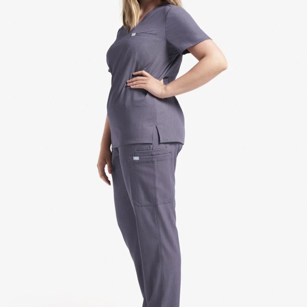 Women's Gray Scrub Set